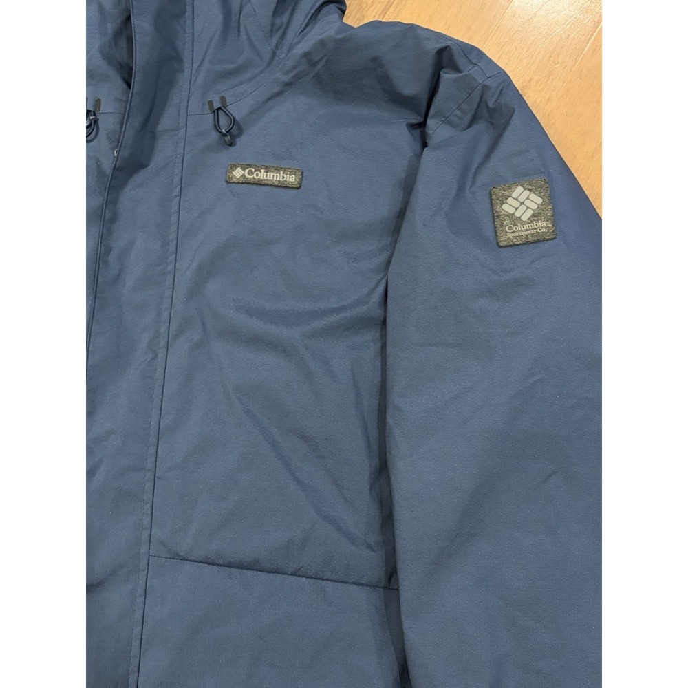 Columbia Men Blue Northbounder Turbo Down Parka Omni-Heat Hooded Jacket Coat XXL - Picture 11 of 13